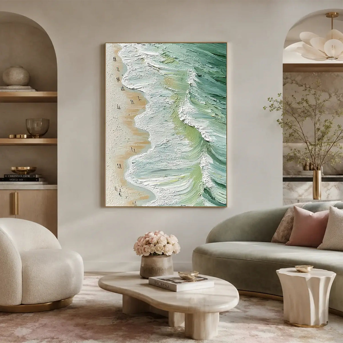 Ocean Textured Painting Canvas #OS058