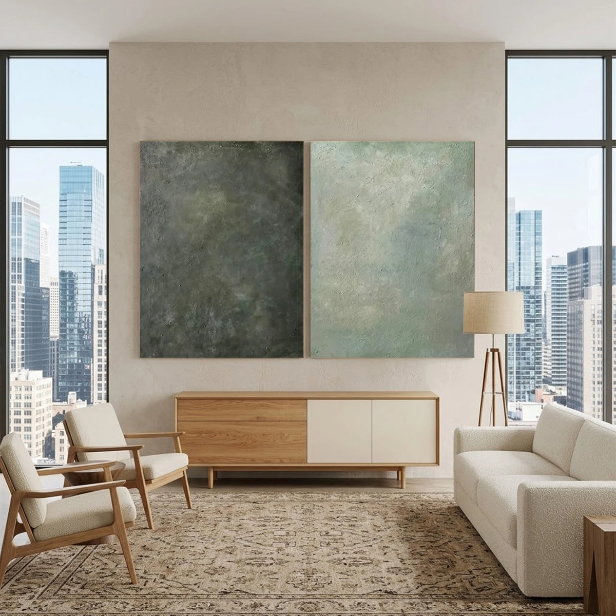 Minimalist Canvas Art Set of 2 #MW019