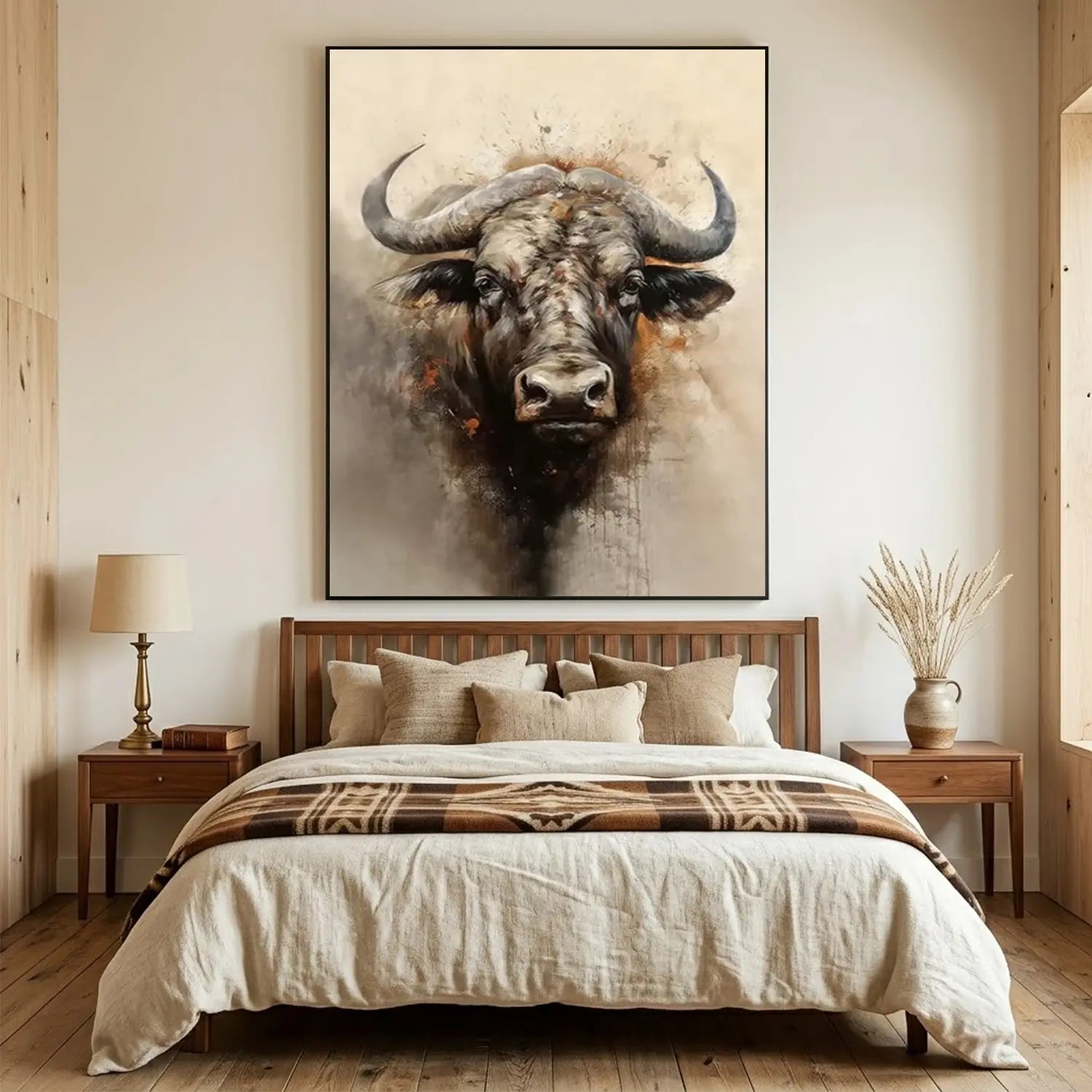 Abstract Animal Buffalo Wall Art