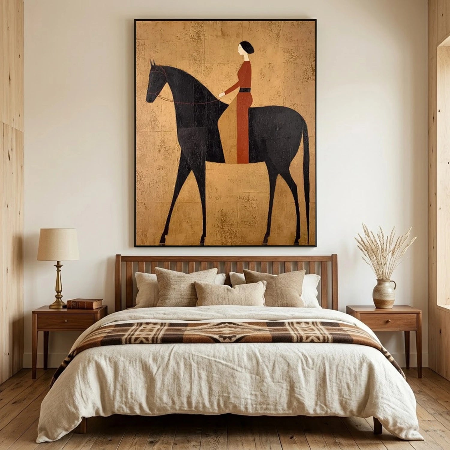 Vintage Americana Art | Crimson Elegance
