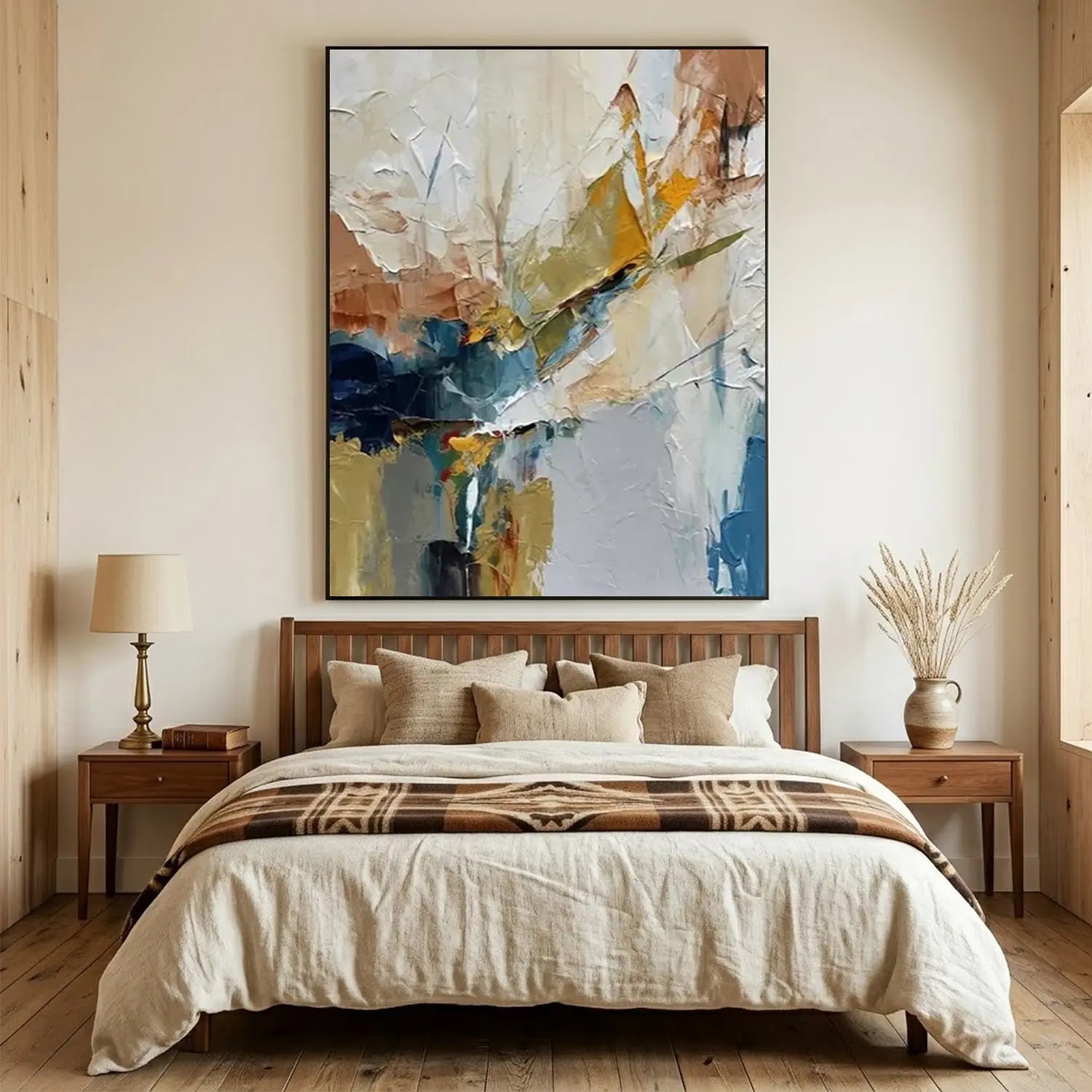 Colorful Abstract Textured Painting Canvas