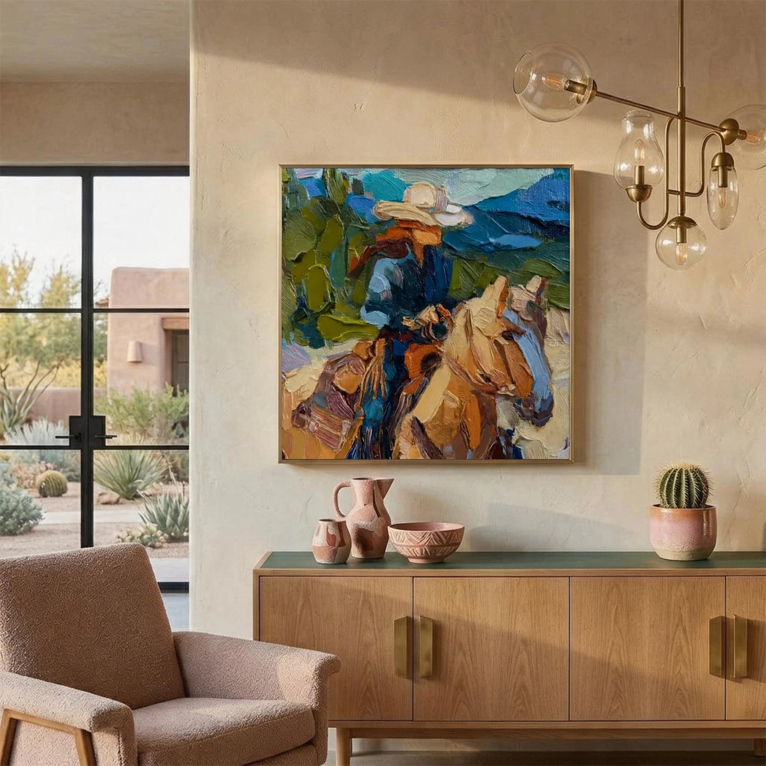 Vintage Americana Art | Brushstroke Rider