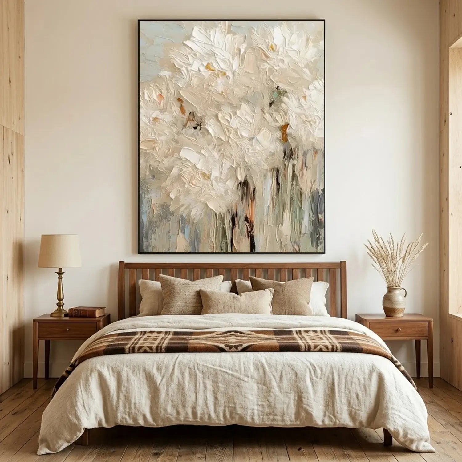 Flower And Tree Abstract Texture Canvas Art